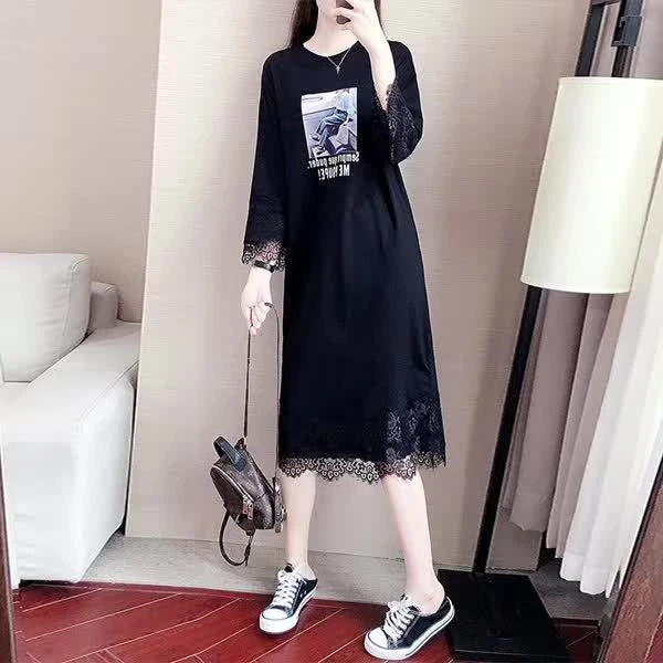 大码蕾丝女装连衣裙让你成为微胖女神